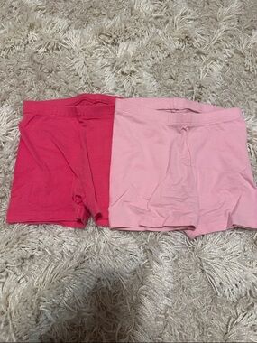 Cat & Jack Girls' Pink & Light Pink cartwheel Bike Shorts Two-Pack